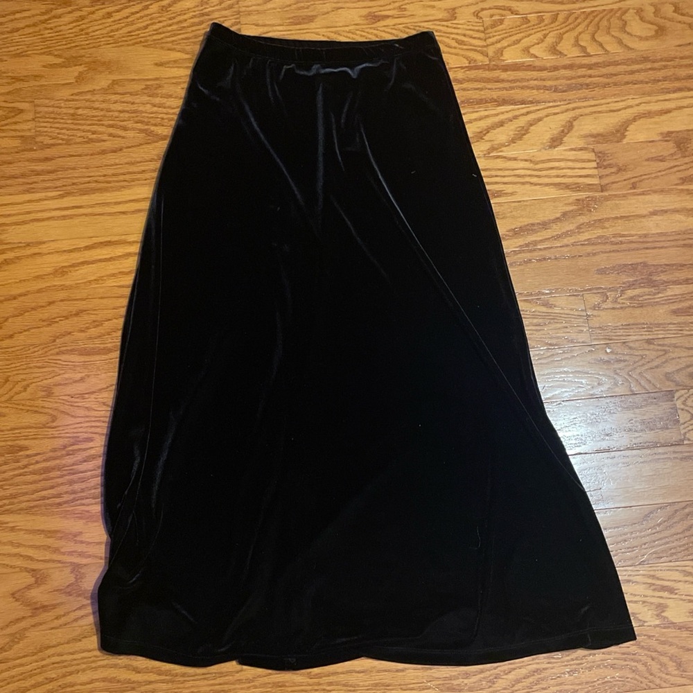 Vintage Black Velvet Skirt